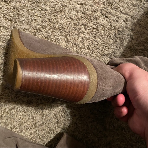 *Donated* Vince Camuto-Beige Suede Ankle Boots - Picture 6 of 6